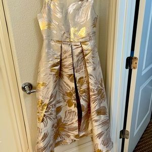 Beautiful beige and gold brocade dress